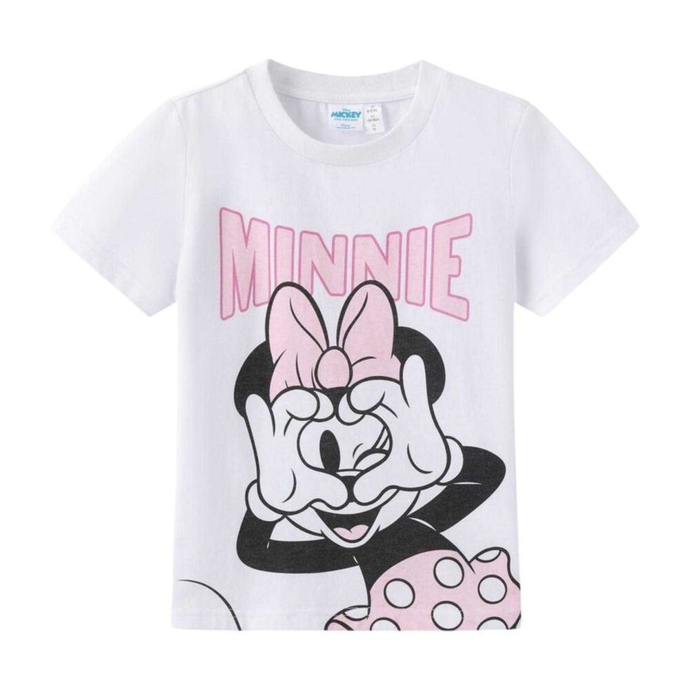 Minnie Mouse Girls Minnie Mouse Polyester Blend T-Shirt / White
